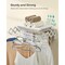 Foldable Wall Mounted Drying Rack Steel Accordion Clothes Air Dry Rack with Extendable Design for Towels Clothes Bathroom and Laundry Room